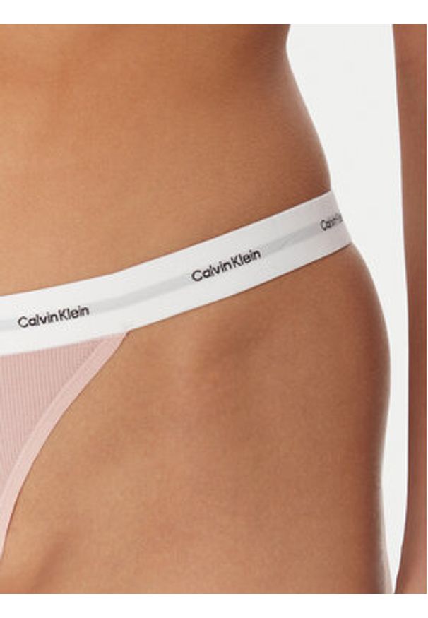 Calvin Klein Underwear Komplet 3 par stringów LV00QD5308 Różowy. Kolor: różowy. Materiał: bawełna