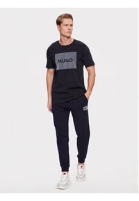 Hugo T-Shirt Dulive_V 50501004 Granatowy Regular Fit. Kolor: niebieski. Materiał: bawełna