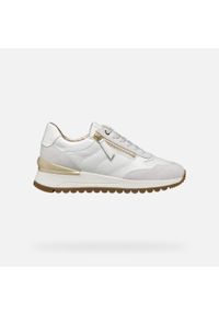 Sneakersy damskie Geox Desya. Kolor: biały. Materiał: skóra