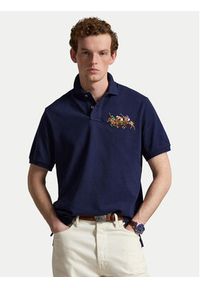 Polo Ralph Lauren Polo 710B14216003 Granatowy Regular Fit. Typ kołnierza: polo. Kolor: niebieski. Materiał: bawełna #3