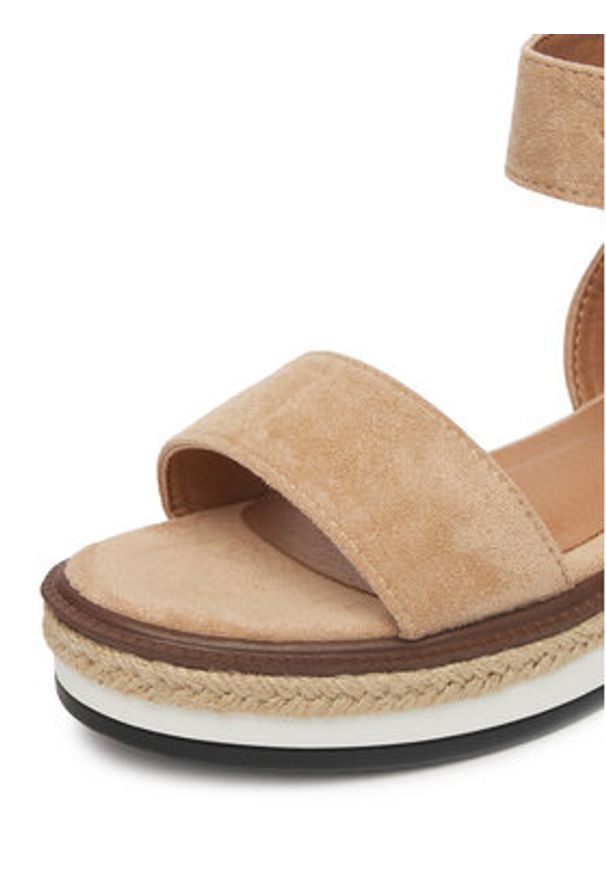 DeeZee Espadryle WS091-01 Beżowy. Kolor: beżowy. Materiał: materiał