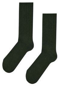 His Story - Ciepłe Wełniane Skarpetki Zimowe - Ciemna Zieleń. Materiał: wełna, elastan, poliamid #2