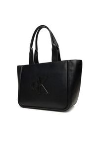 Calvin Klein Torebka Bold Ck Medium Tote LV04F3218G Czarny. Kolor: czarny. Materiał: skórzane #3