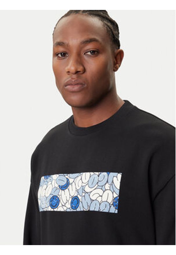 Hugo - HUGO Bluza Neprix 50545129 Czarny Regular Fit. Kolor: czarny. Materiał: bawełna