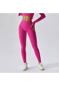 Intica - Legginsy treningowe z wysokim stanem do ćwiczeń Diega. Stan: podwyższony. Kolor: różowy. Materiał: materiał. Sport: fitness