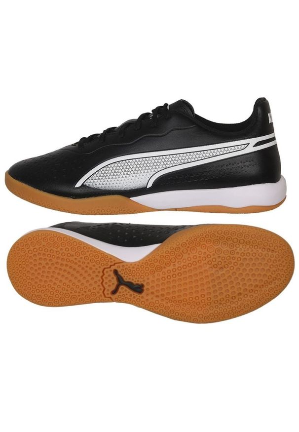 Buty piłkarskie Puma King Match It M 107261-01 czarne czarne. Kolor: czarny. Materiał: skóra, guma. Szerokość cholewki: normalna. Sezon: jesień. Sport: piłka nożna