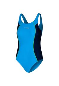Strój jednoczęściowy pływacki młodzieżowy Aqua Speed Luna. Kolor: zielony, żółty, niebieski, wielokolorowy