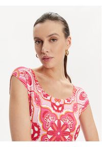 Luisa Spagnoli Bluzka Crotone 58243 Różowy Regular Fit. Kolor: różowy. Materiał: syntetyk, wiskoza