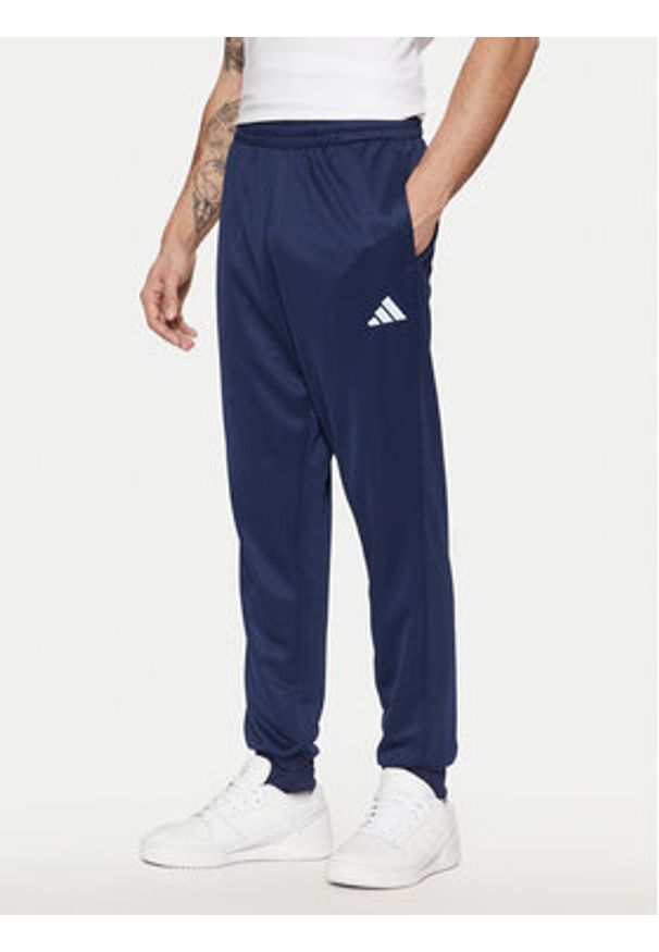 Adidas - adidas Dres Sportswear Basic 3-Stripes JI8873 Granatowy Regular Fit. Kolor: niebieski. Materiał: syntetyk
