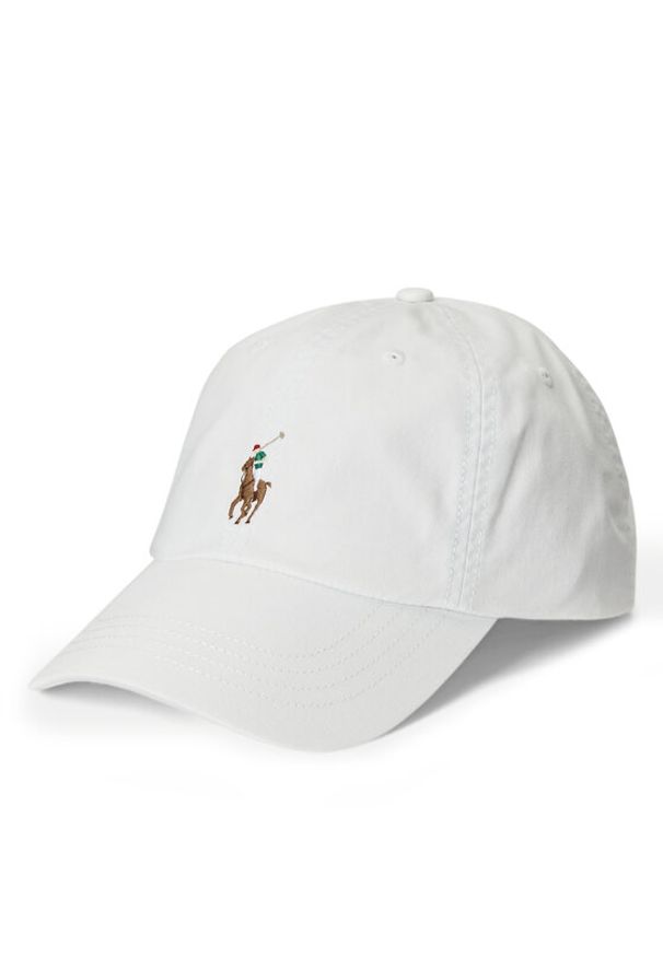 Polo Ralph Lauren Czapka z daszkiem 710834737019 Biały. Kolor: biały. Materiał: bawełna