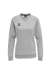 Damska bluza bawełniana Hummel Move Grid. Kolor: szary. Materiał: bawełna. Sport: fitness #1