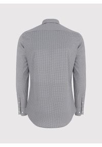 Pako Lorente - PAKO LORENTE – Ciemna koszula męska w geometryczny wzór. Materiał: bawełna, elastan. Długość rękawa: długi rękaw. Długość: długie. Wzór: geometria #6