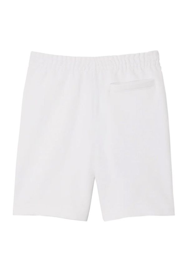 Spodenki męskie Lacoste GH9860-001 - białe. Kolor: biały. Materiał: bawełna. Długość: do kolan. Sport: fitness