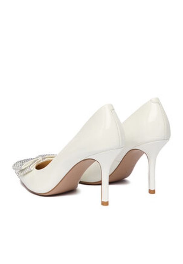 Eva Minge Czółenka ANEMONE-V1892-116-2 Biały. Kolor: biały. Materiał: lakier, skóra