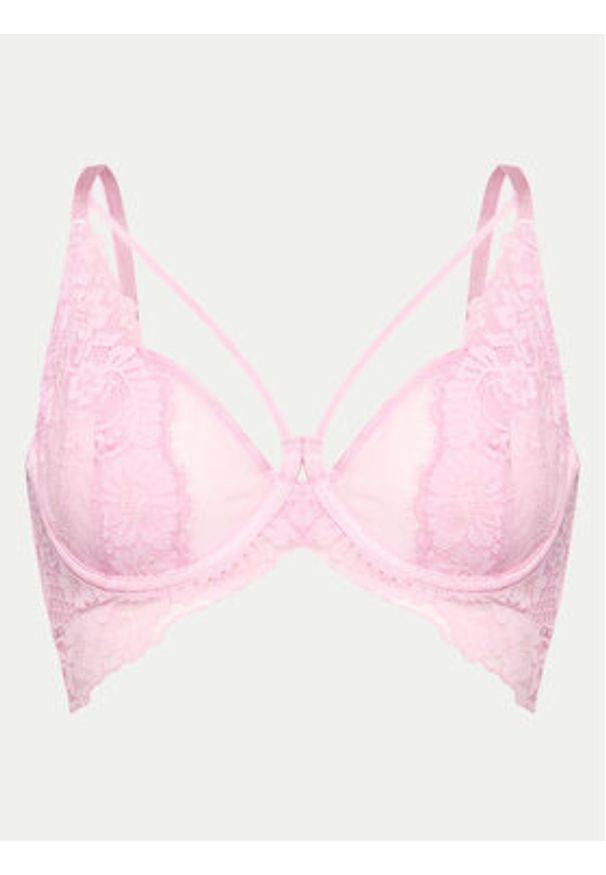 Hunkemöller Biustonosz z fiszbiną Milaan 205383 Różowy. Kolor: różowy. Materiał: syntetyk