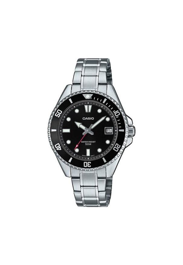 Casio Zegarek MDV-10D-1A1VEF Srebrny. Kolor: srebrny