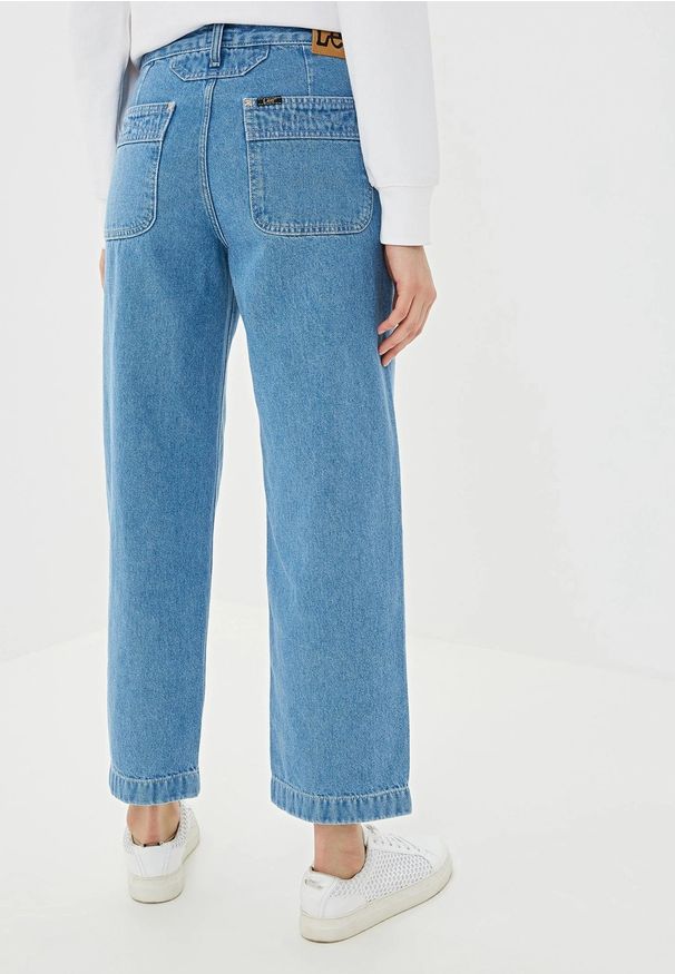 Lee - LEE WIDE LEG VARIATION DAMSKIE SPODNIE JEANSOWE BLUE L30EGAFP 112106414