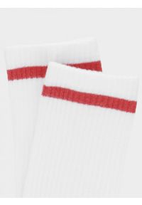 outhorn - Skarpetki nad kostkę męskie - białe. Kolor: biały. Materiał: bawełna, elastan, prążkowany, włókno, poliester, poliamid #2