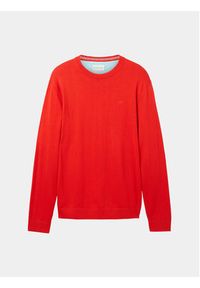 Tom Tailor Sweter 1039810 Czerwony Regular Fit. Kolor: czerwony. Materiał: bawełna #2