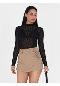 Brave Soul Bluzka LLT-225MINNIE Czarny Straight Fit. Kolor: czarny. Materiał: syntetyk