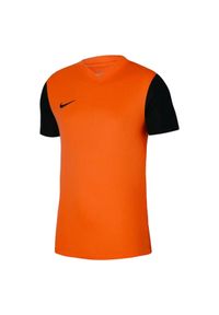 Nike - Męska Koszulka Tiempo Premier II. Kolor: pomarańczowy, wielokolorowy, żółty. Sport: turystyka piesza