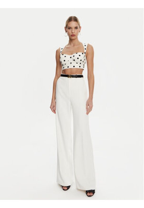 DOLCE & GABBANA - Dolce&Gabbana Top F7AA7T FSFNM Biały Regular Fit. Kolor: biały. Materiał: bawełna