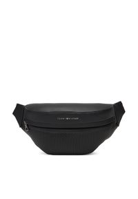 TOMMY HILFIGER - Tommy Hilfiger Saszetka nerka Th Woven Bum Bag AM0AM13634 Czarny. Kolor: czarny. Materiał: skóra