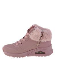 skechers - Buty zimowe dziewczęce, Uno - Fall Air. Zapięcie: sznurówki. Kolor: różowy. Materiał: materiał, syntetyk. Szerokość cholewki: normalna. Sezon: zima