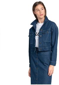 Lee - LEE SEASONAL RIDER JACKET KURTKA JEANSOWA DAMSKA DARK WILMA L54HDJGR 112112779. Materiał: jeans #4