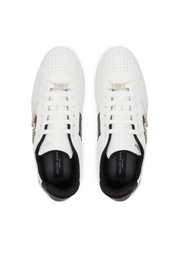Philipp Plein - PHILIPP PLEIN Sneakersy AADS USC0658 PLE010N Biały. Kolor: biały. Materiał: skóra