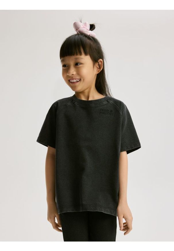 Reserved - Bawełniany komplet - czarny. Kolor: czarny. Materiał: bawełna