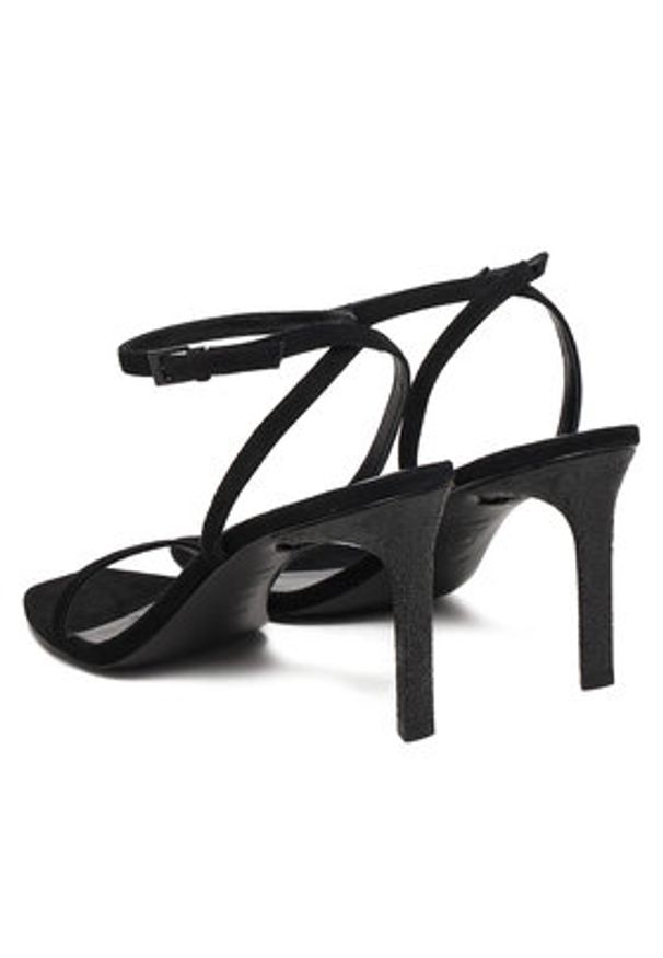 Tory Burch Sandały Pave Heeled 175463 Czarny. Kolor: czarny. Materiał: skóra, zamsz