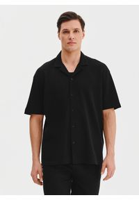Pako Lorente - PAKO LORENTE - Koszula męska w kolorze czarnym z krótkim rękawem. Okazja: na co dzień. Kolor: czarny. Materiał: bawełna, elastan. Długość rękawa: krótki rękaw. Długość: krótkie. Sezon: lato. Styl: casual #1