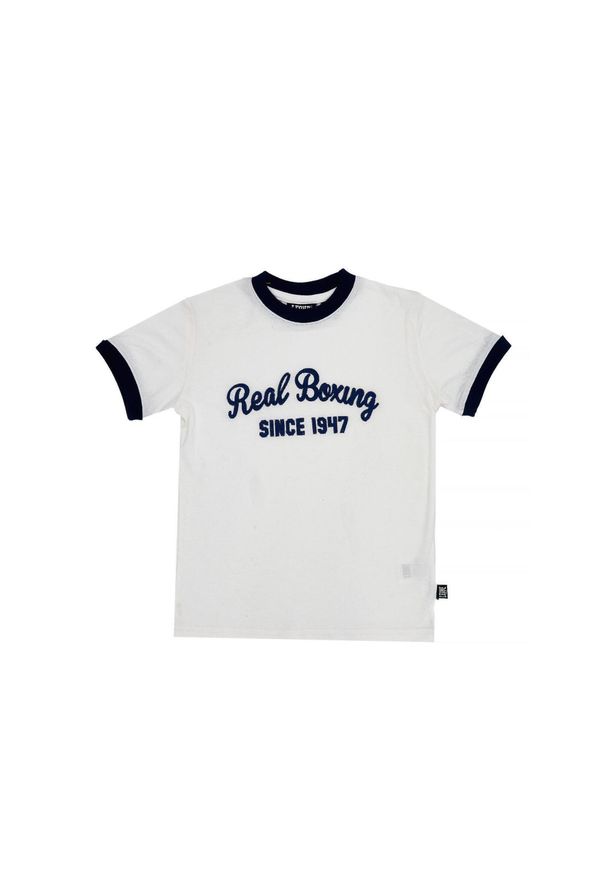 LEONE 1947 APPAREL - Dziecięca koszulka z krótkim rękawem Real Boxing. Kolor: biały. Długość rękawa: krótki rękaw. Długość: krótkie. Sport: joga i pilates