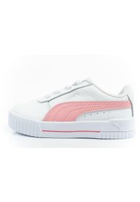 Buty sportowe sneakersy dziecięce Puma Carina L. Kolor: różowy, biały, wielokolorowy. Materiał: materiał. Sport: turystyka piesza