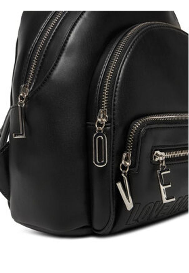 Love Moschino - LOVE MOSCHINO Plecak JC4344PP0NKA000B Czarny. Kolor: czarny. Materiał: skóra
