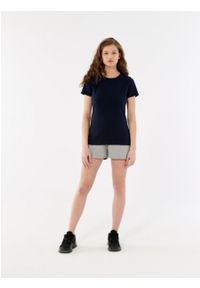 outhorn - Gładki t-shirt damski. Materiał: bawełna, elastan, jersey. Wzór: gładki #4