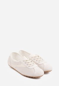 Renee - Beżowe Sneakersy Kultowe Tenisówki Y2K z Imitacji Zamszu Nerialle. Kolor: beżowy. Materiał: zamsz #5