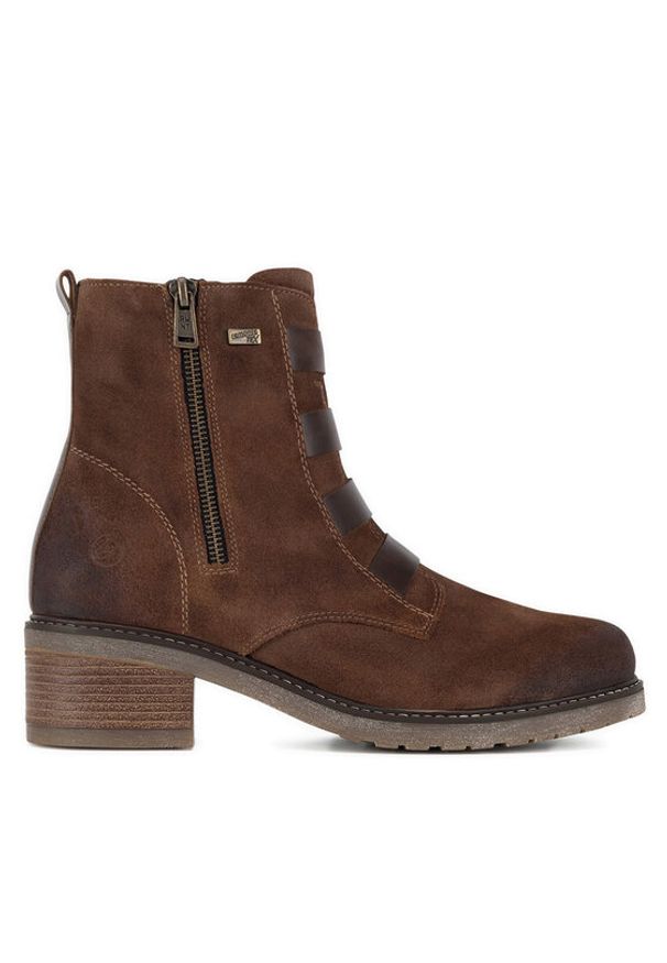 Remonte Botki D1A76-20 Brązowy. Kolor: brązowy. Materiał: skóra