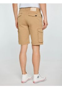 Big-Star - Szorty męskie z kieszeniami cargo beżowe Morrise 801. Okazja: na co dzień. Kolor: beżowy. Materiał: materiał, bawełna, elastan. Styl: casual, sportowy #4