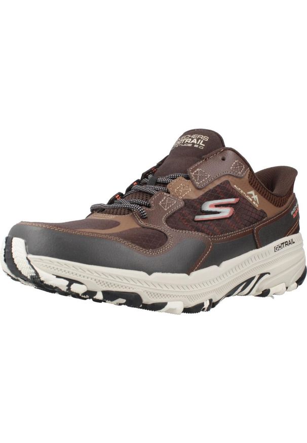 skechers - Buty SKECHERS GO RUN TRAIL 2.0 Brązowy. Kolor: brązowy. Materiał: syntetyk, tkanina. Sport: bieganie