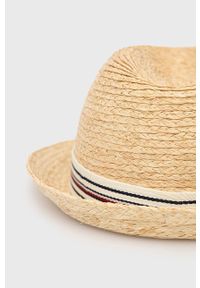 TOMMY HILFIGER - Tommy Hilfiger kapelusz kolor beżowy. Kolor: beżowy #3