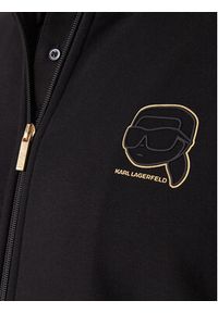 Karl Lagerfeld - KARL LAGERFELD Bluza 705004 561910 Czarny Regular Fit. Typ kołnierza: dekolt w karo. Kolor: czarny. Materiał: bawełna #3