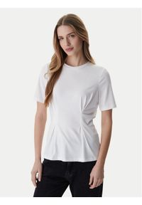 only - ONLY Top Elena 15368451 Biały Slim Fit. Kolor: biały. Materiał: syntetyk #1