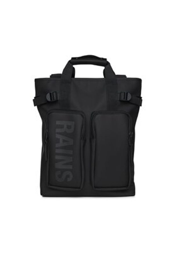 Rains Plecak Texel Tote Backpack W3 14240 Czarny. Kolor: czarny. Materiał: materiał