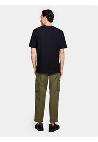 Sisley T-Shirt 3096S101J Czarny Regular Fit. Kolor: czarny. Materiał: bawełna
