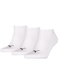 Puma Skarpety Cushioned 3-Pack 90794202. Kolor: biały, czarny, wielokolorowy. Materiał: bawełna, materiał