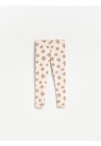 Reserved - Prążkowane legginsy - wielobarwny. Materiał: prążkowany