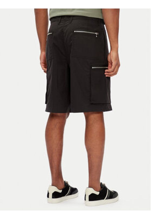 Michael Kors Szorty materiałowe CS5304THC2 Czarny Regular Fit. Kolor: czarny. Materiał: bawełna