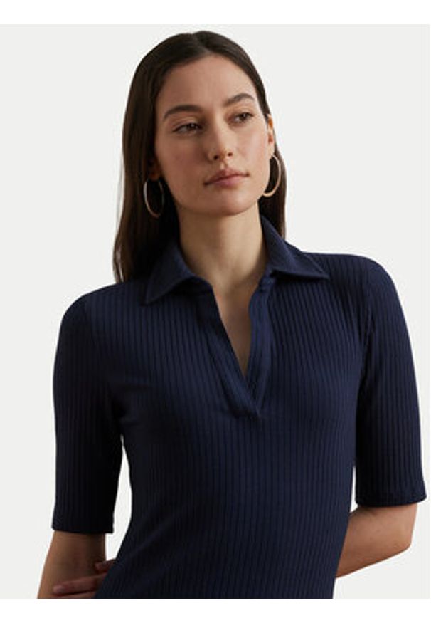 Lauren Ralph Lauren - LAUREN RALPH LAUREN Sukienka dzianinowa 200973609001 Granatowy Slim Fit. Kolor: niebieski. Materiał: syntetyk